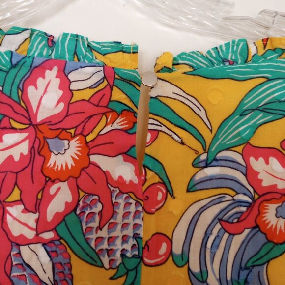 Talbots Tropical Birds of Paradise Floral Midi Dress - Picture 10 of 13